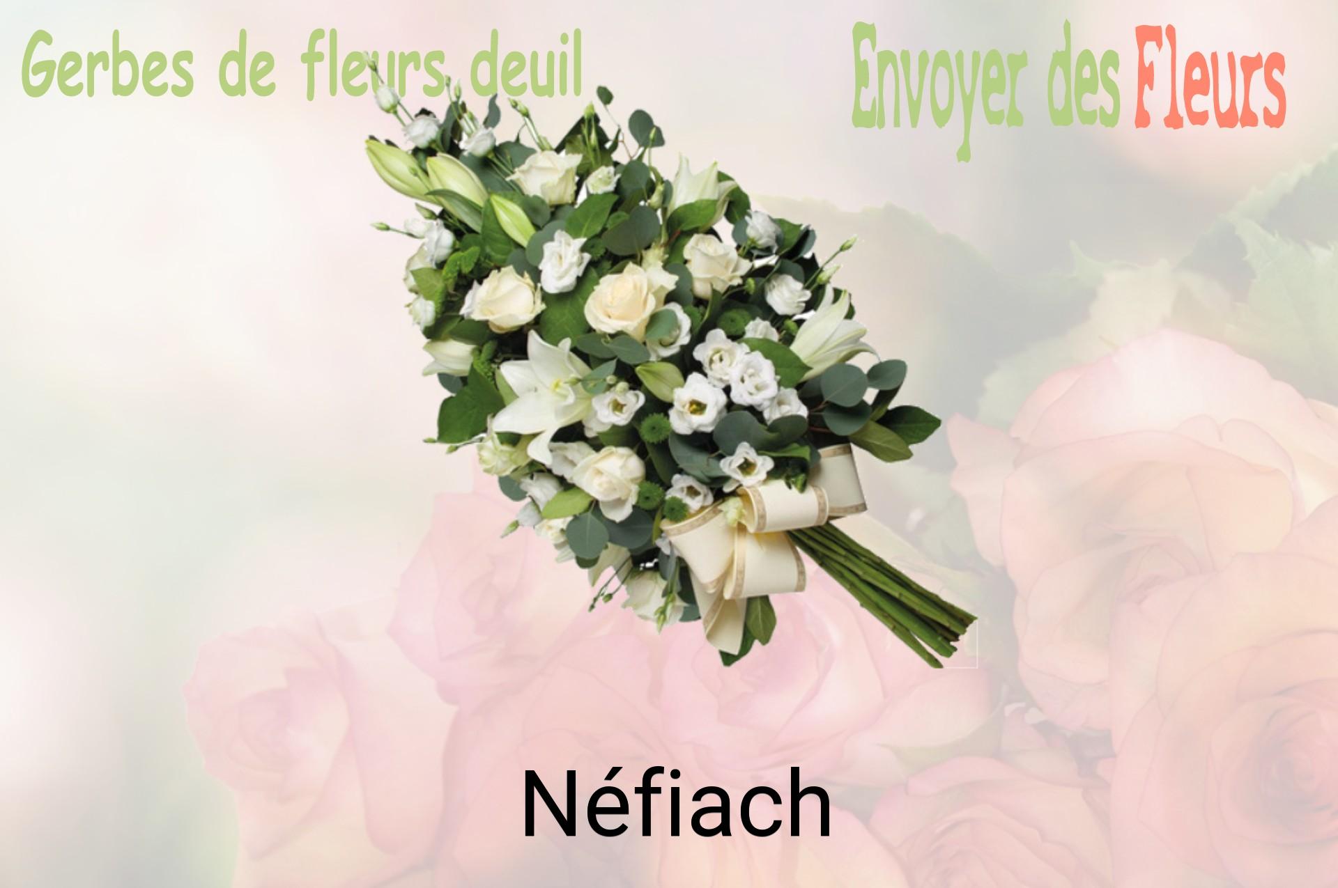 Gerbe de fleurs de deuil livrée à Néfiach